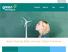 Tablet Screenshot of greenlearning.ca